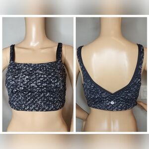 Lululemon Featherlight Bra Iridescent‎ Multi Black / Black size 8